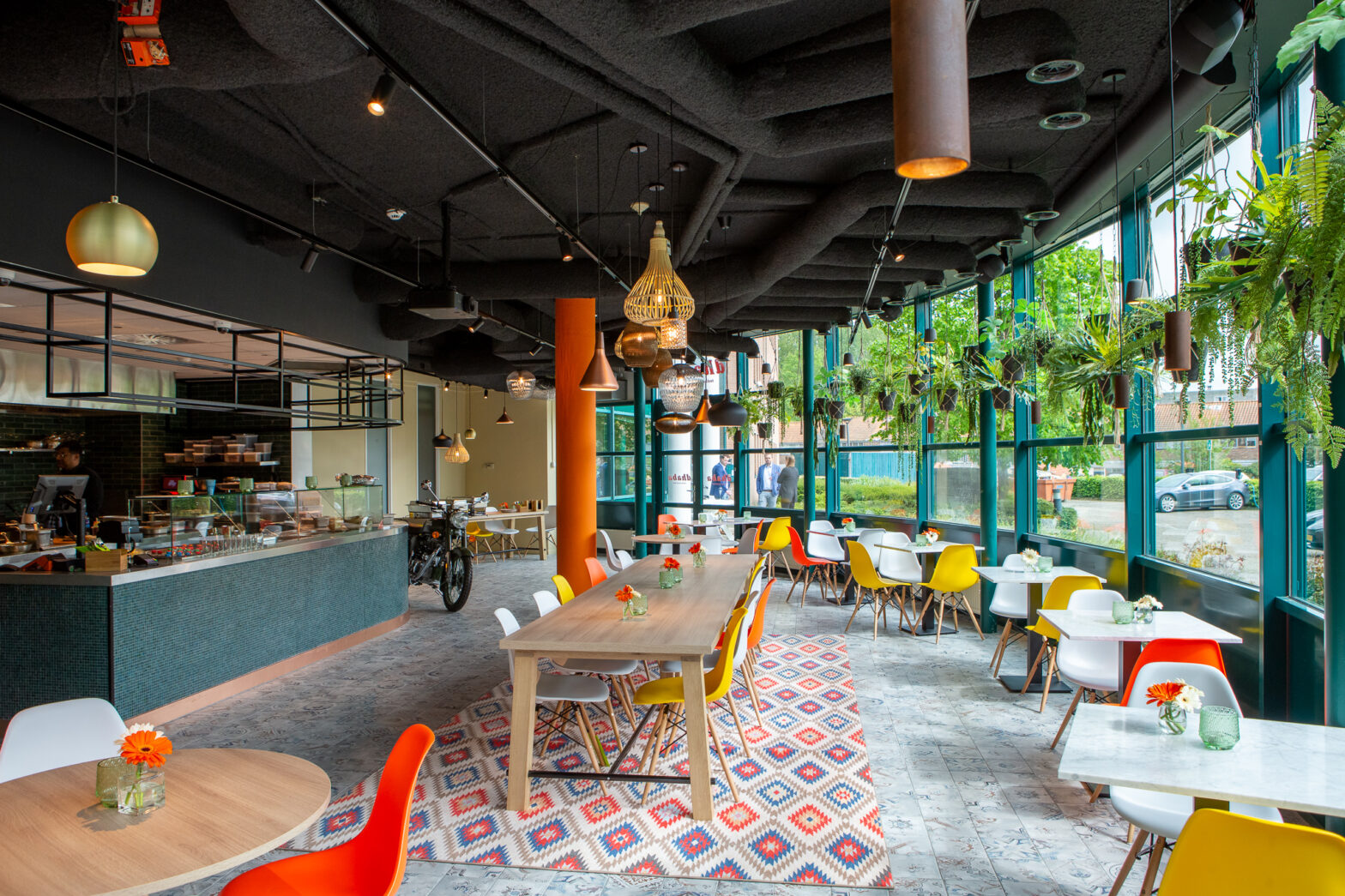 Interior of Dhaba, Indian Street Food in Delft.